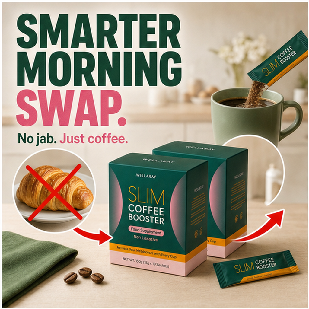 Wellaray Coffee Slim Coffee Booster box - metabolism support coffee supplement, 20 sachets